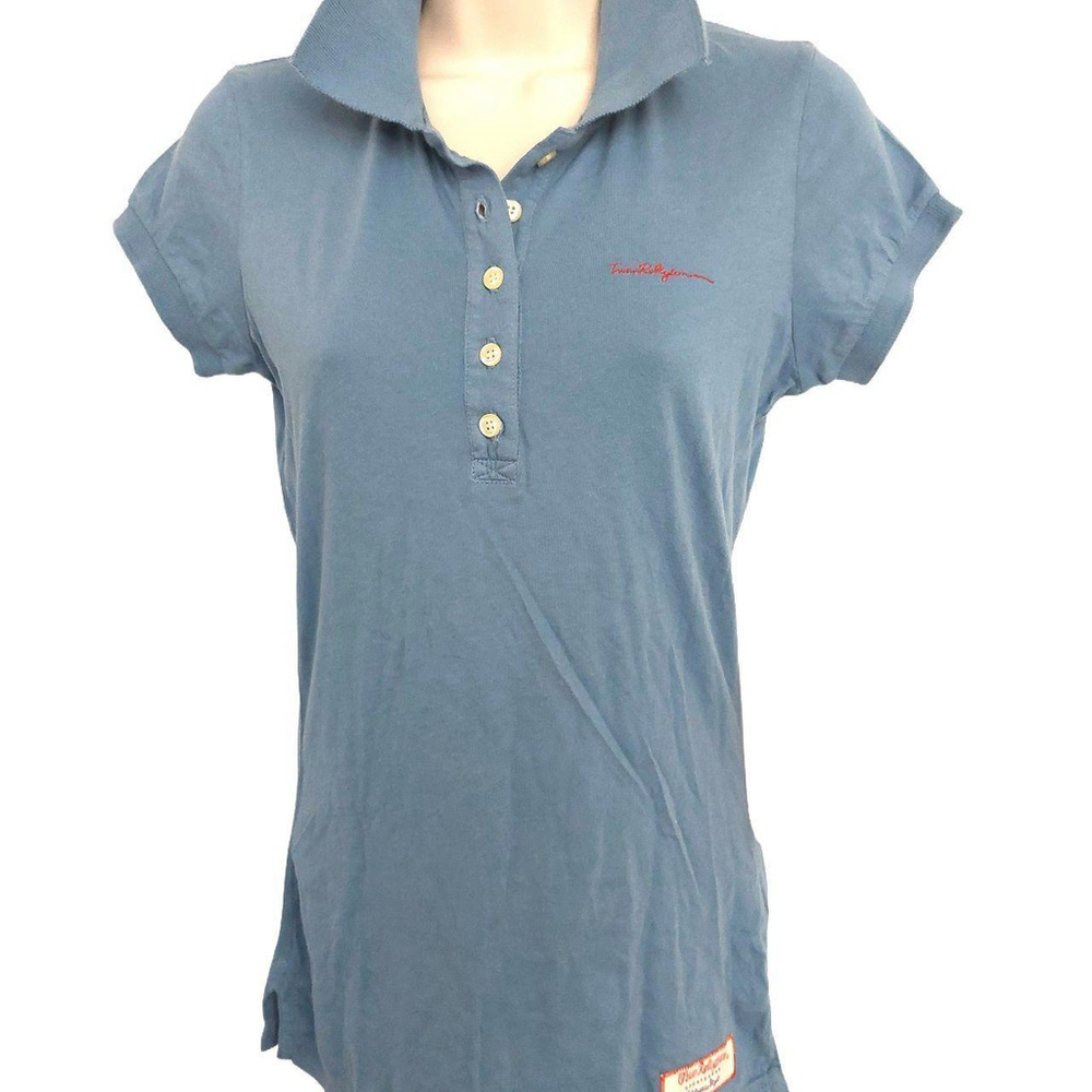 True Religion Brand Jeans Cotton Signature Polo Shirt Slate Blue Size XS NWT